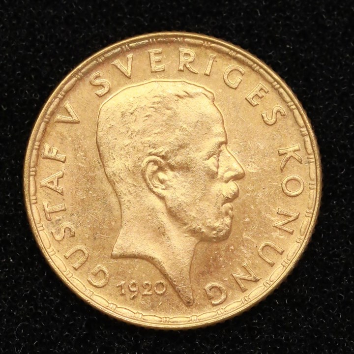 Sverige 5 Kronor 1920 Kv 0/01