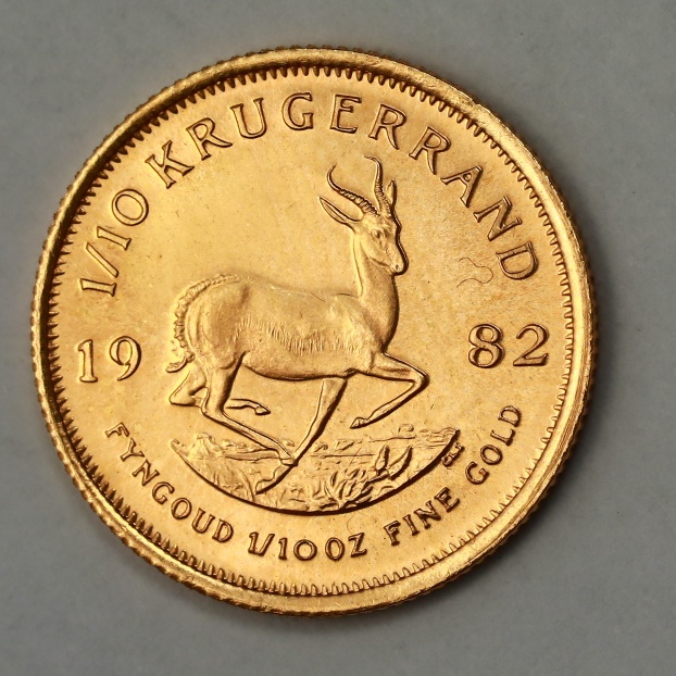 Sør-Afrika 1/10 Oz Krugerrand Gull UNC