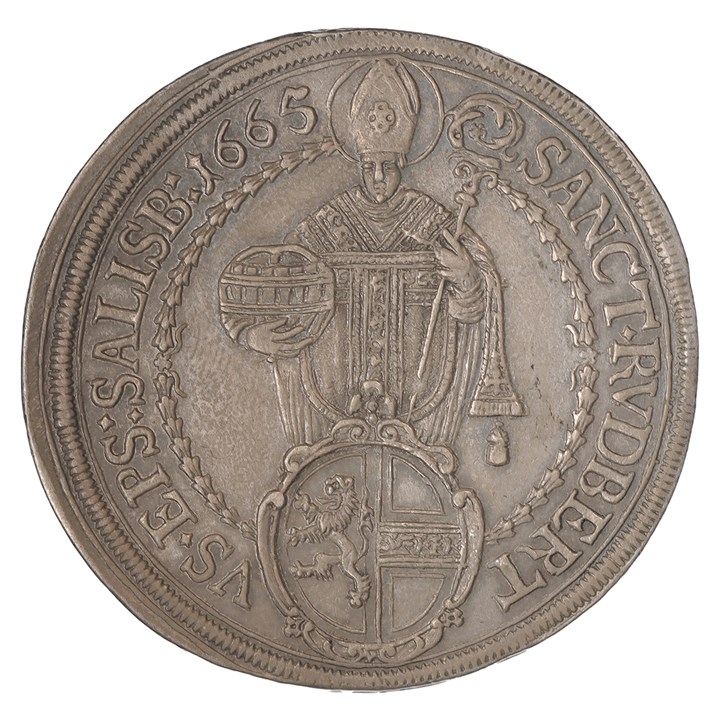 Østerrike Salzburg Thaler 1665 Kv 1+/01