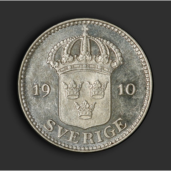 Sverige 25 Öre 1910 Kv 01