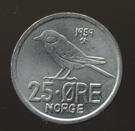 25 øre 1959 Kv 0