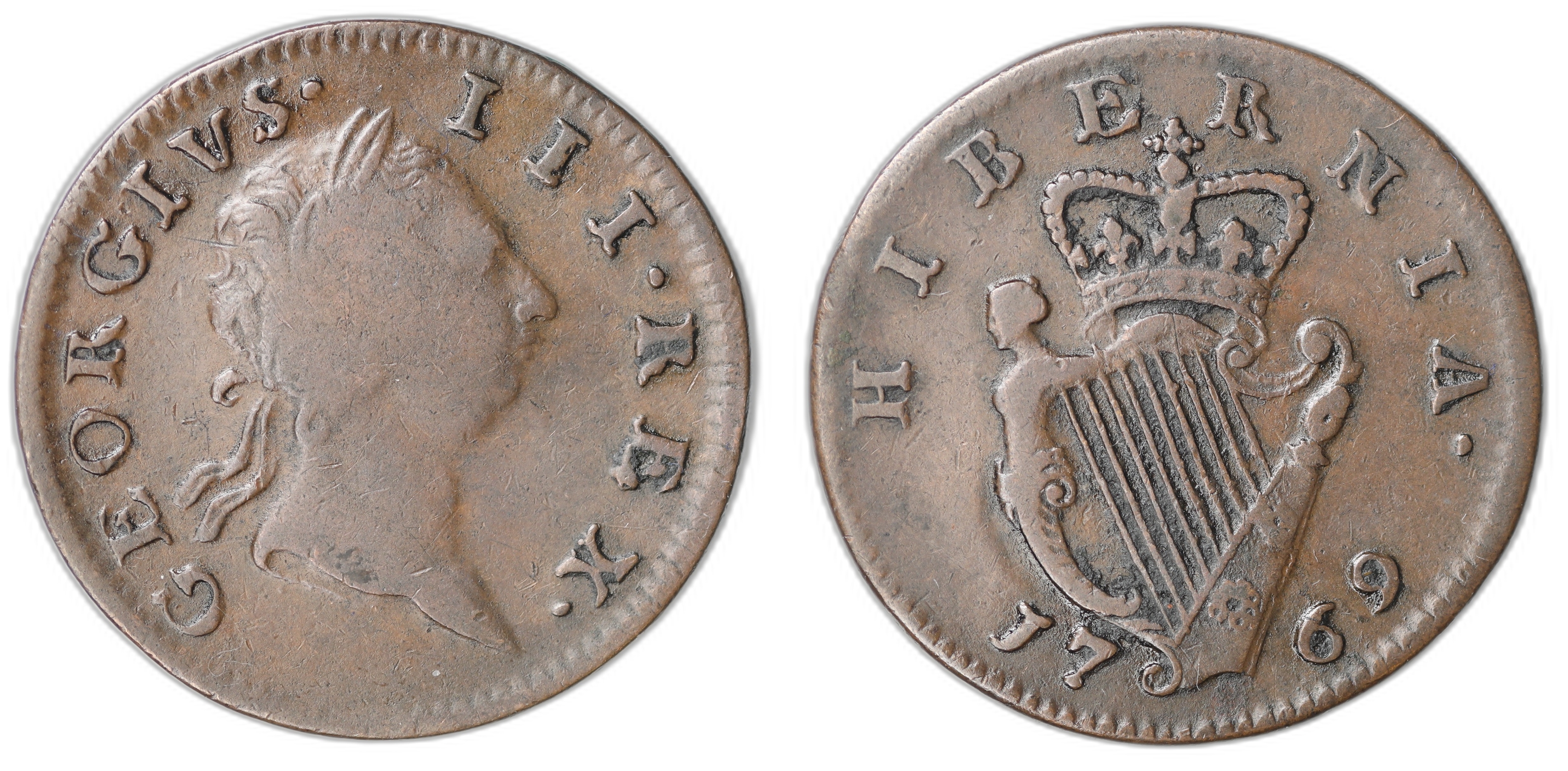Irland Halfpenny 1769  Kv: VF