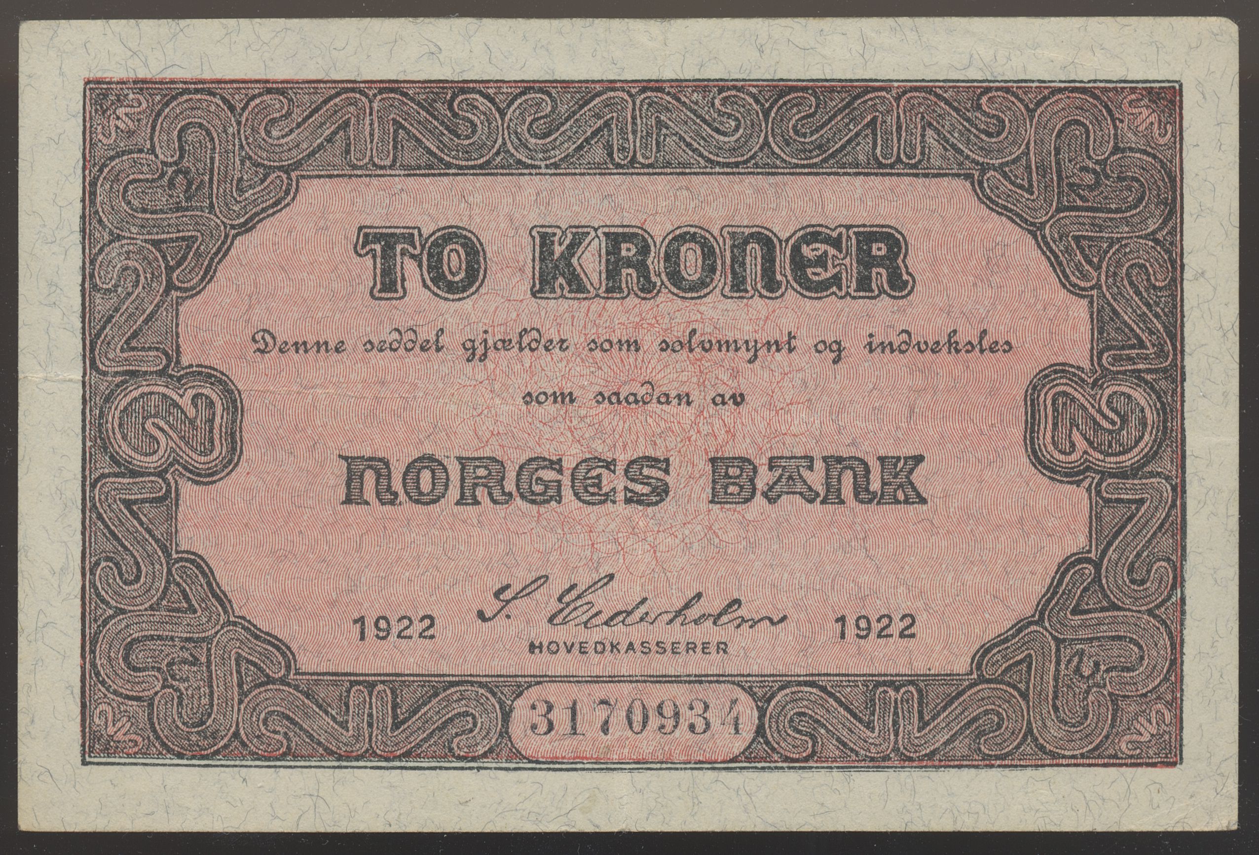 2 Kroner 1922 Kv g1+
