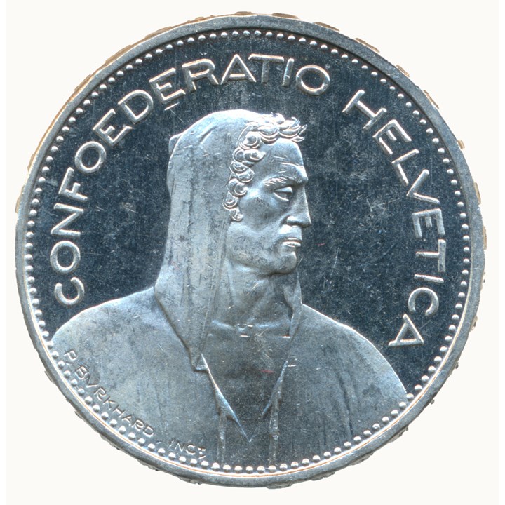 Switzerland 5 Francs 1932 Prooflike