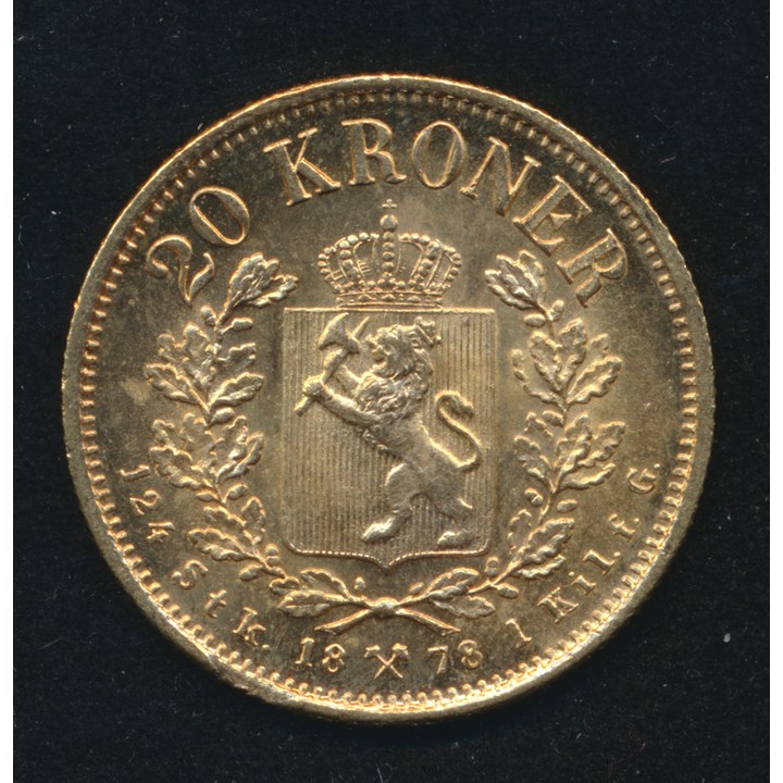 20 Kroner 1878 Kv 0/01