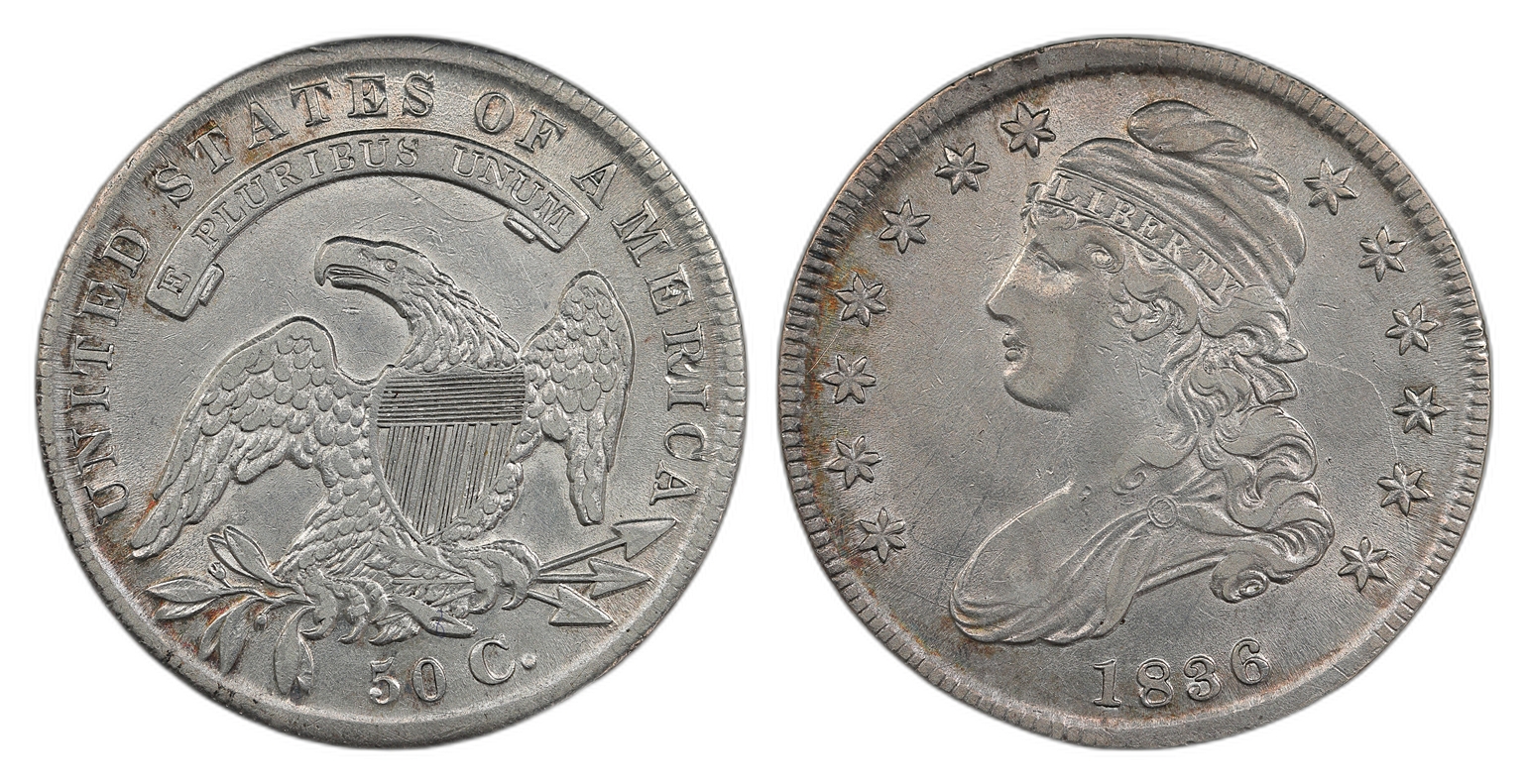 USA Half Dollar 1836 Kv: 1+/01 (AU