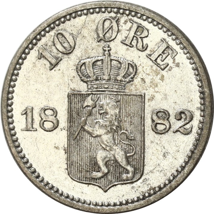 10 Øre 1882 Kv 01