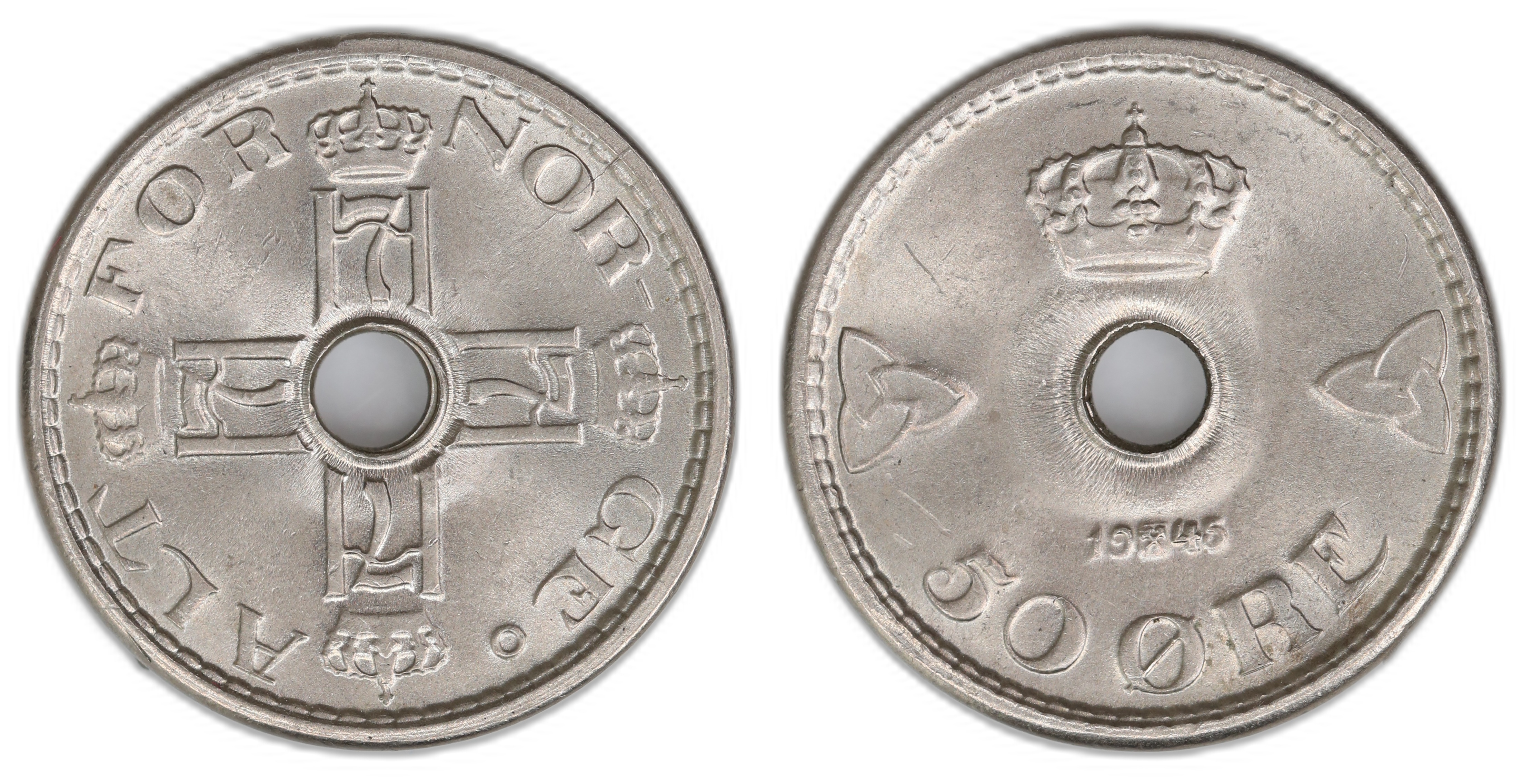 Norge 50 Øre 1945  Kv: 0