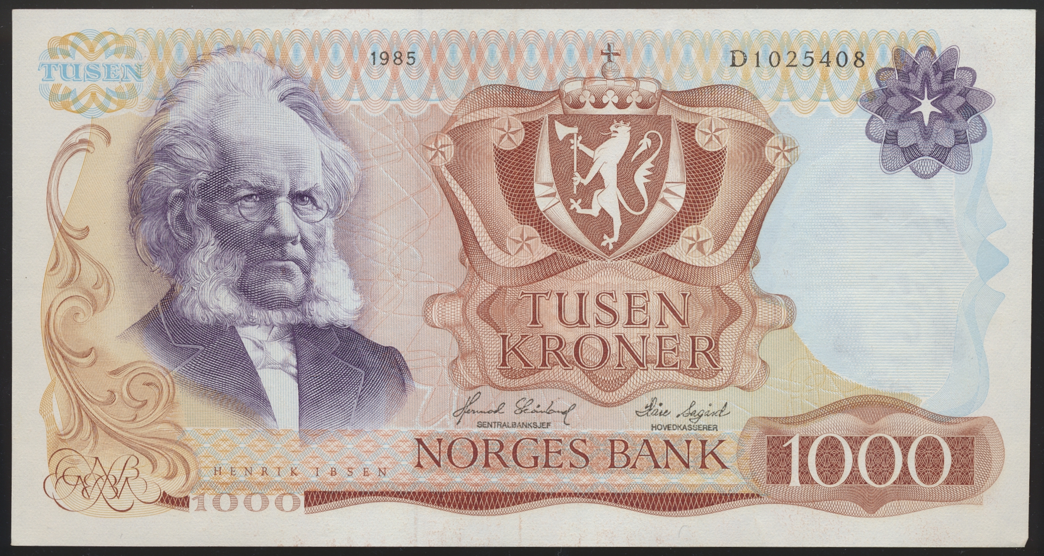 1000 Kroner 1985 D Kv 1/1+