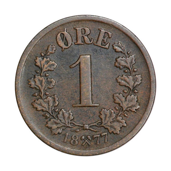 1 Øre 1877 Kv 1