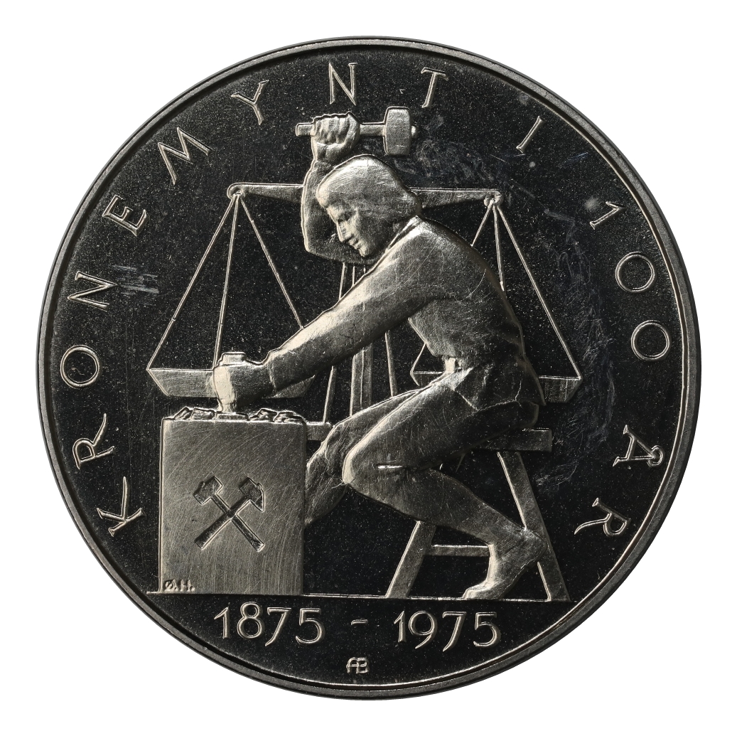 5 Kroner 1975 Kronemynten 100 år Kv 0