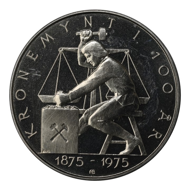 5 Kroner 1975 Kronemynten 100 år Kv 0