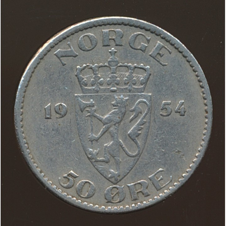 50 Øre 1954 Kv 1