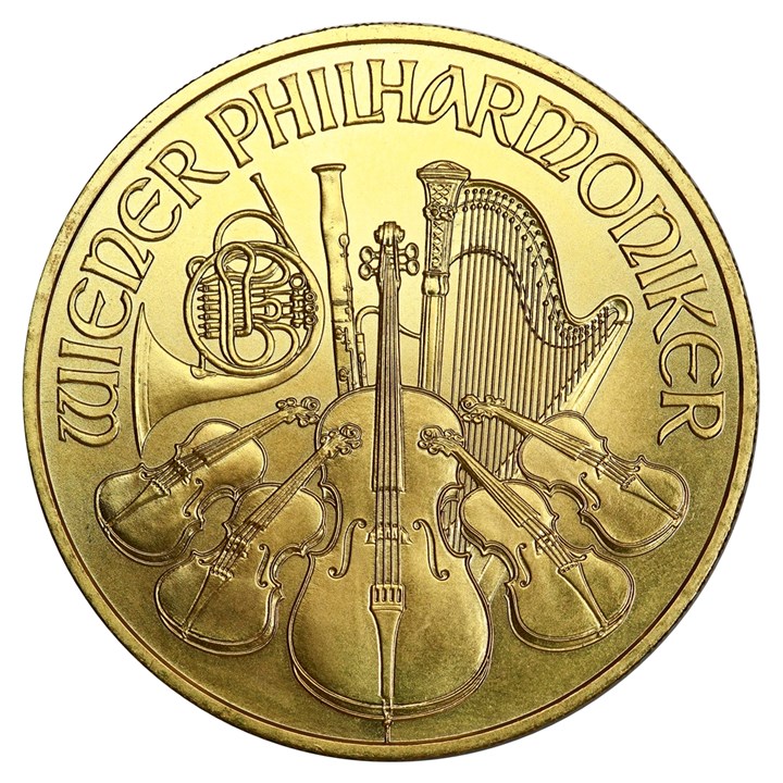 Østerrike Philharmoniker 1 Oz 9999 Gull UNC