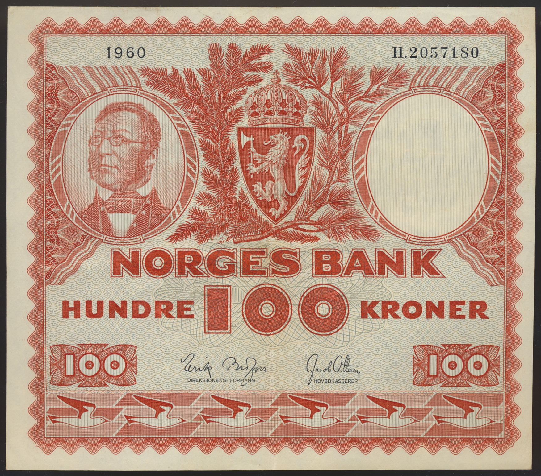 100 Kroner 1960 H Kv 1+