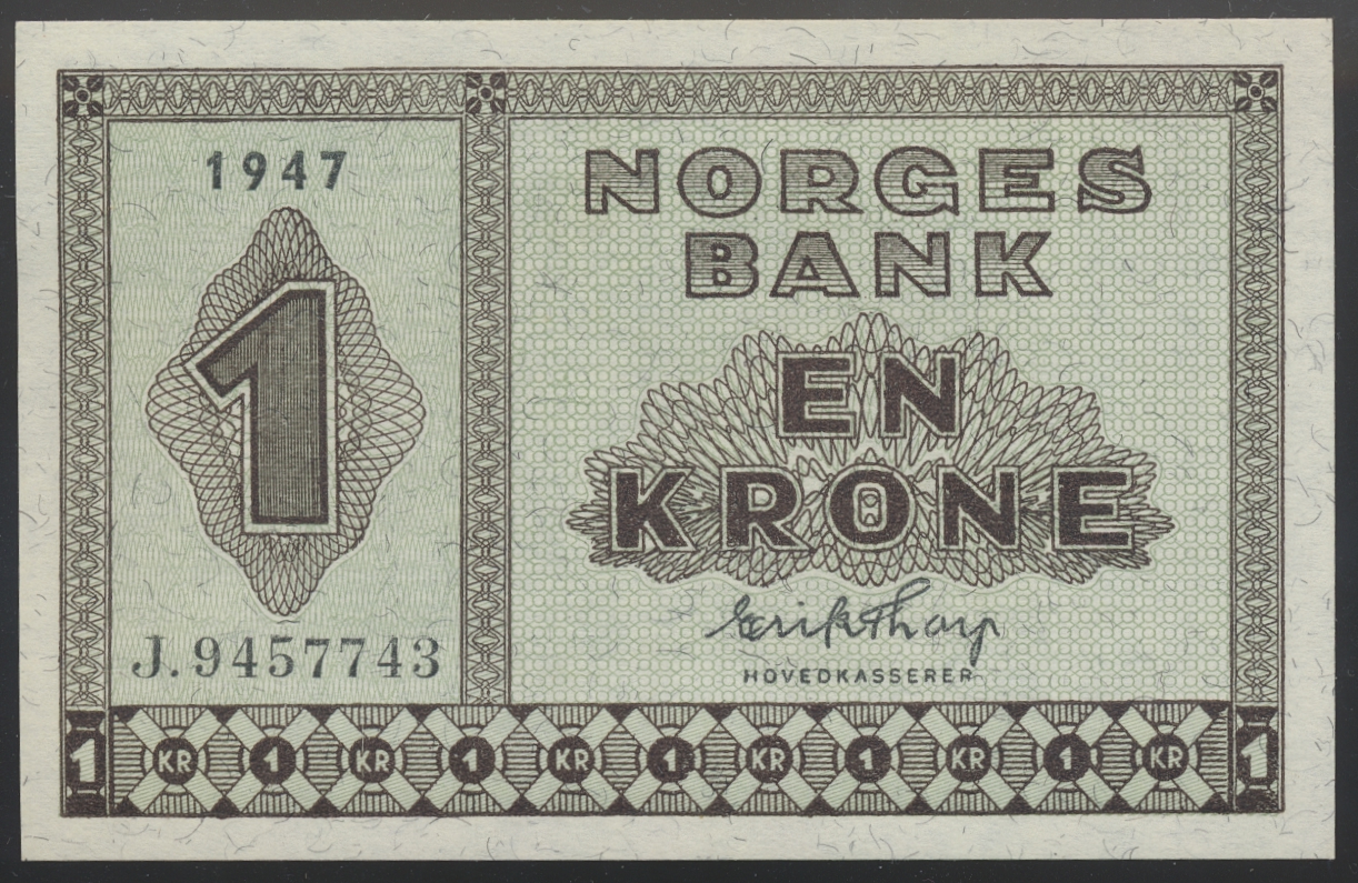 1 Krone 1947 J Kv 0