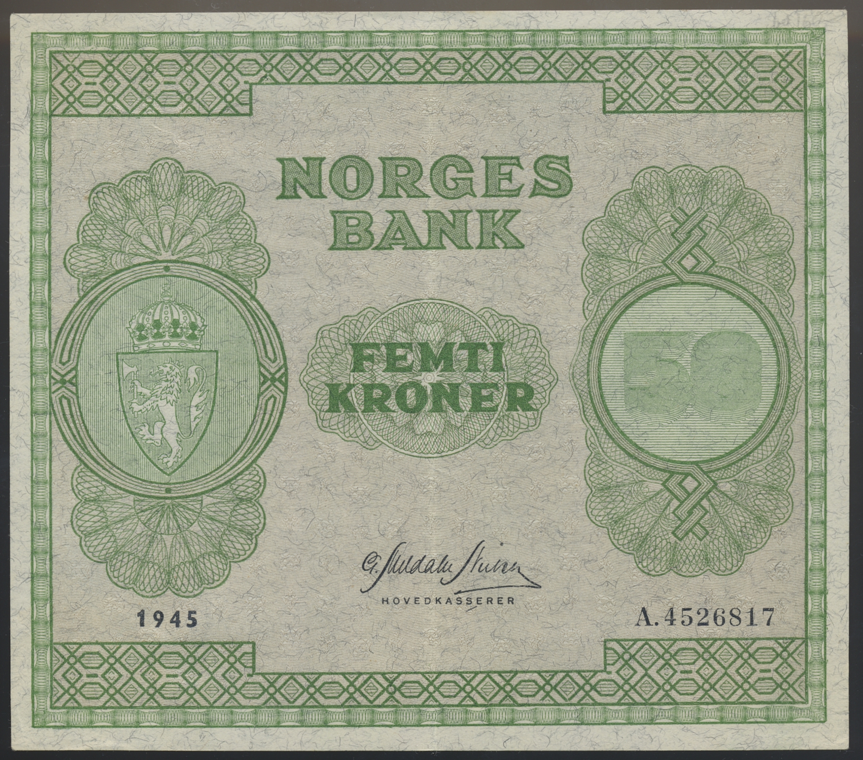 50 Kroner 1945 A Kv 01 (AU)
