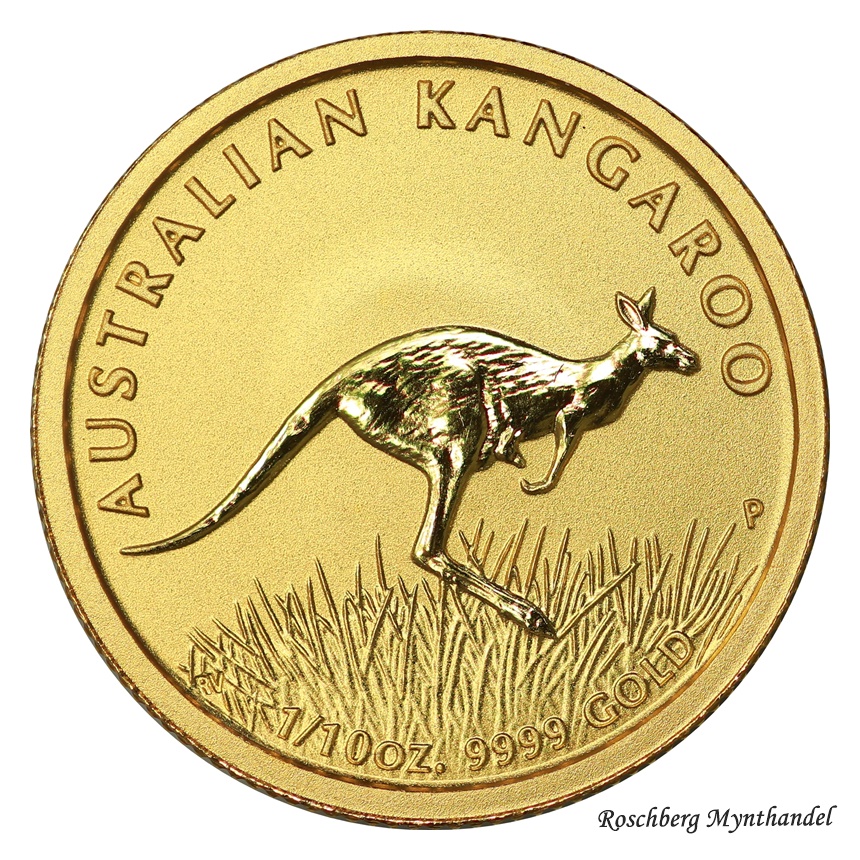 Australia $15 2008 Kangaroo 1/10 Oz 9999