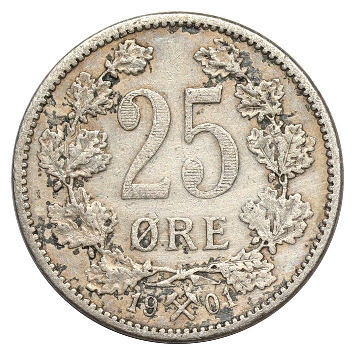 25 Øre 1901 Kv 1+