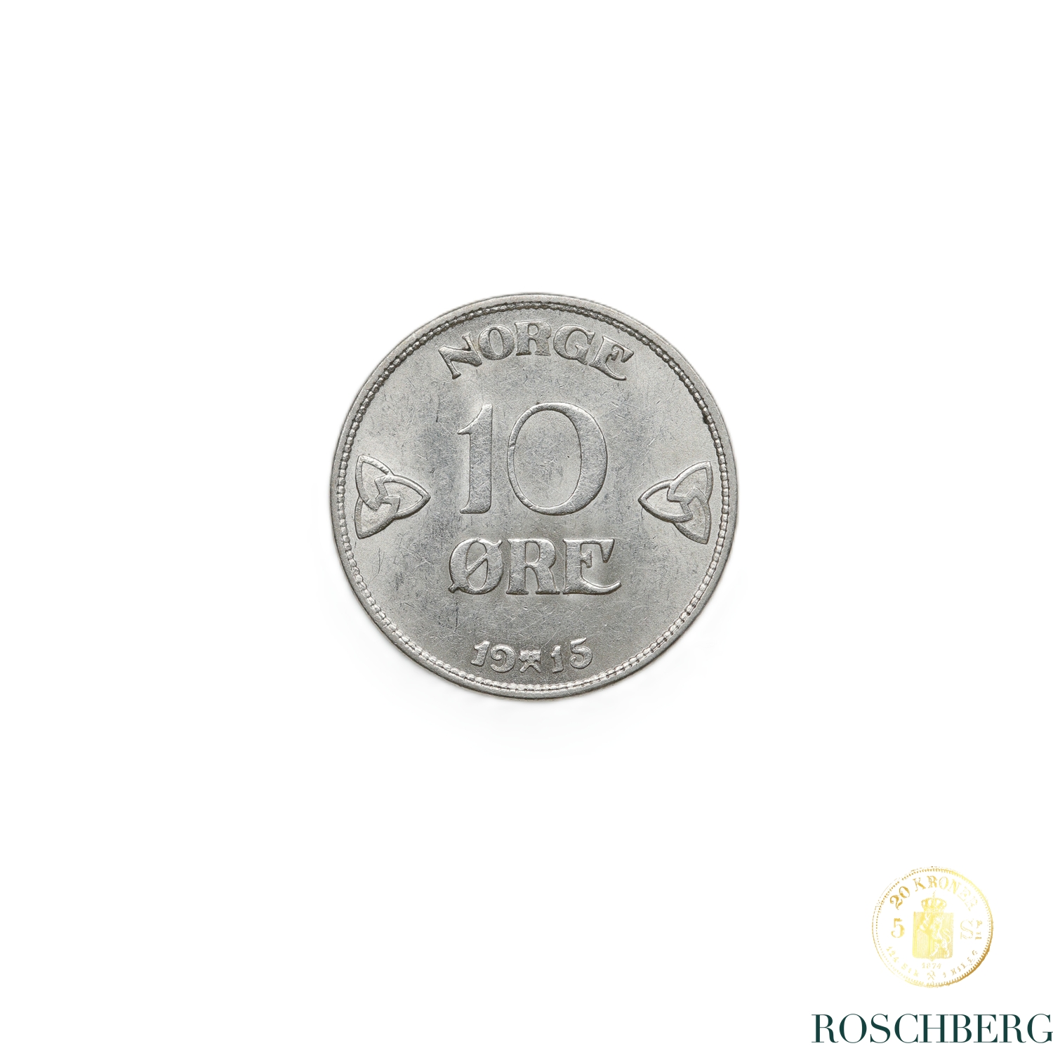 Norge 10 Øre 1915 Kv 0/01