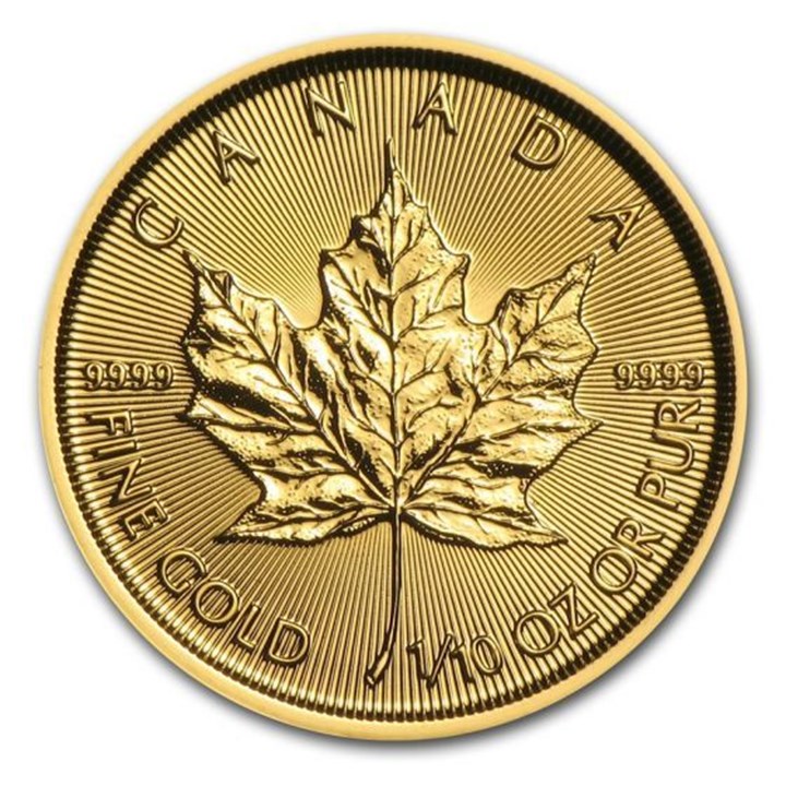 Canada Maple Leaf 1/10 Oz UNC Tilfeldig årstall