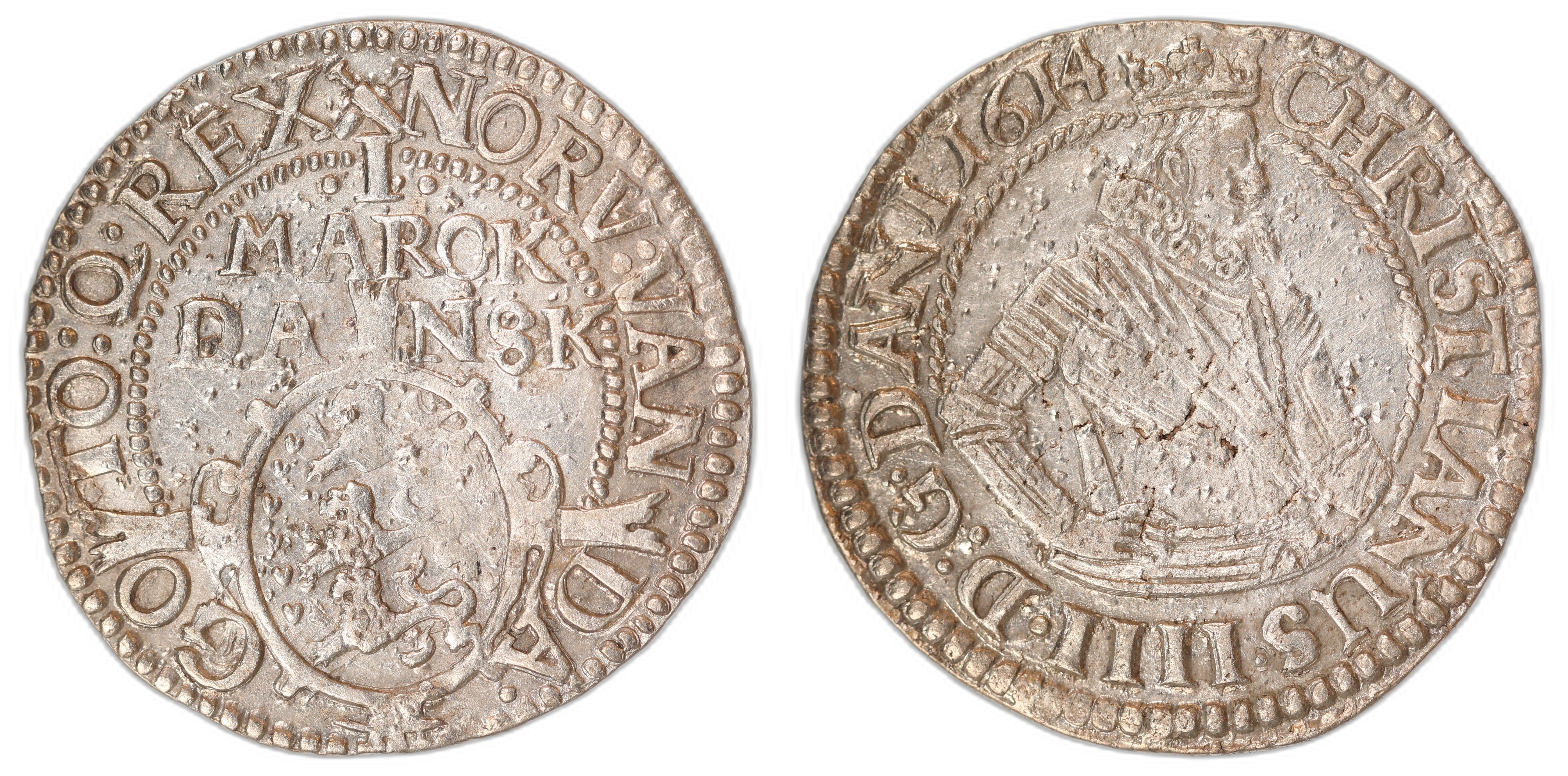Danmark 1 Mark 1614 Kv: 1+/01 (AU)