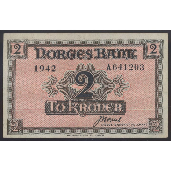 2 Kroner 1942 A London Kv 1+