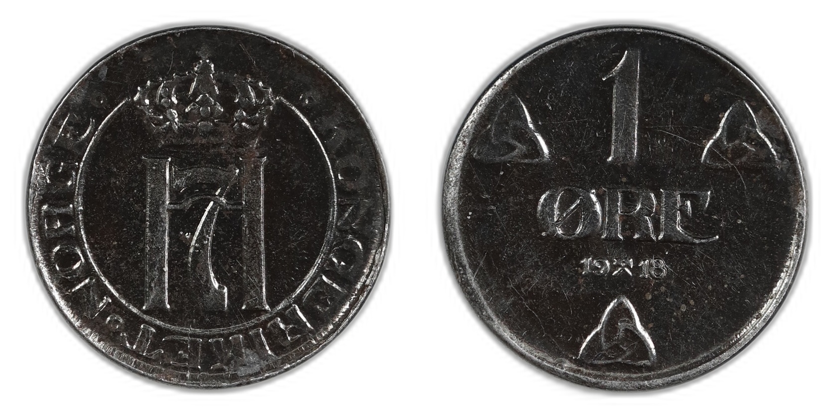 Norge 1 Øre 1918 Kv 0