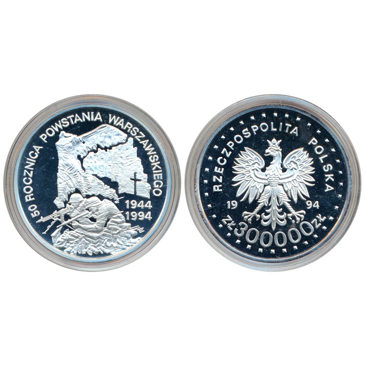 Poland 300000 Zlotych 1994 "Warsaw uprising" Proof