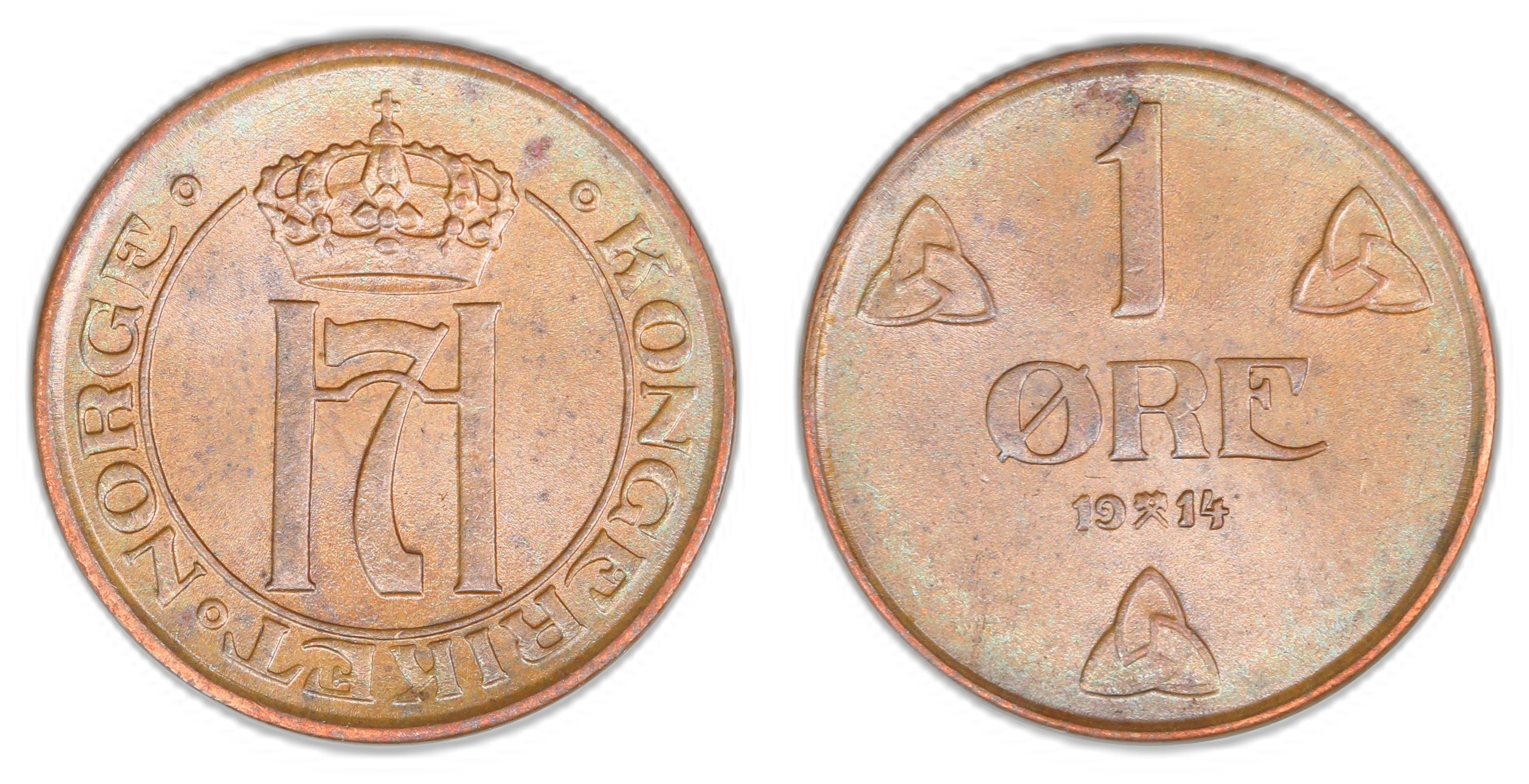 Norge 1 Øre 1914 Kv 0/01