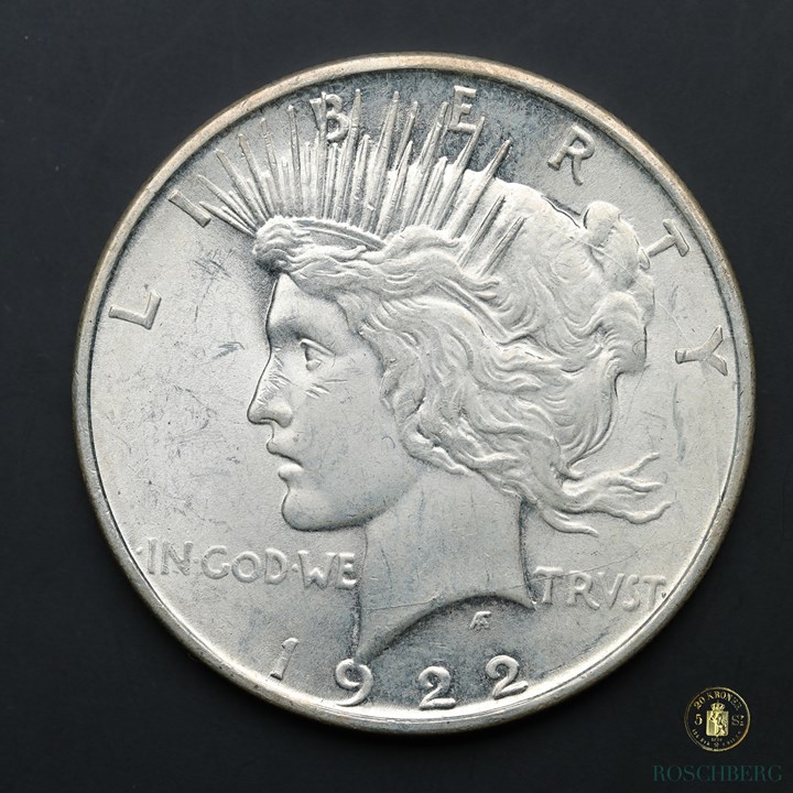 USA Dollar 1922-D Kv UNC