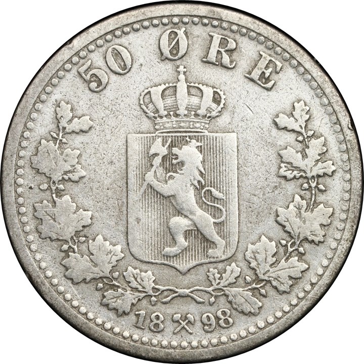 50 Øre 1898 Kv 1