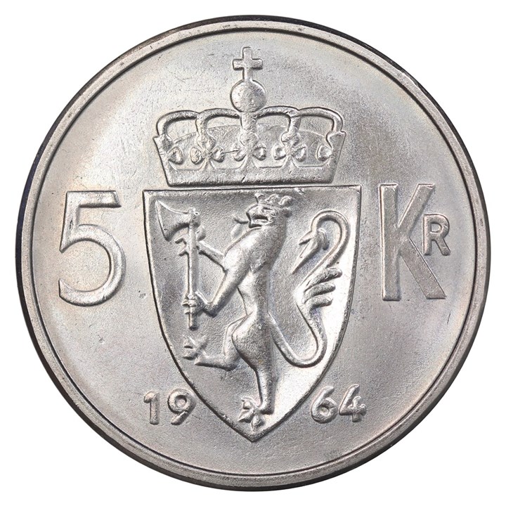 5 Kroner 1964 Kv 0
