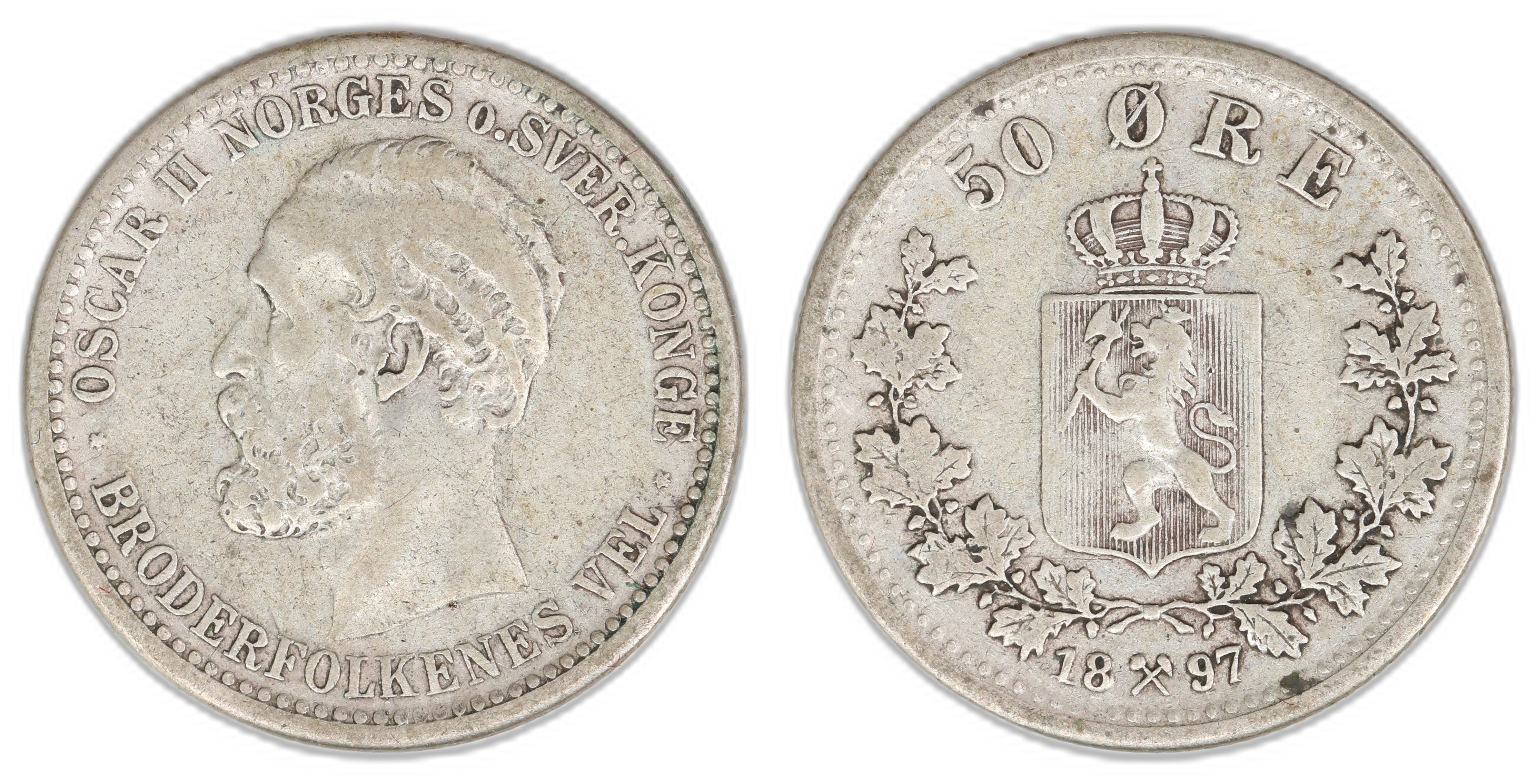 Norge 50 Øre 1897  Kv: 1