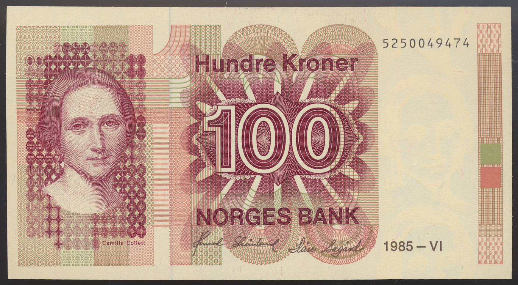 100 Kroner 1985 Kv 0