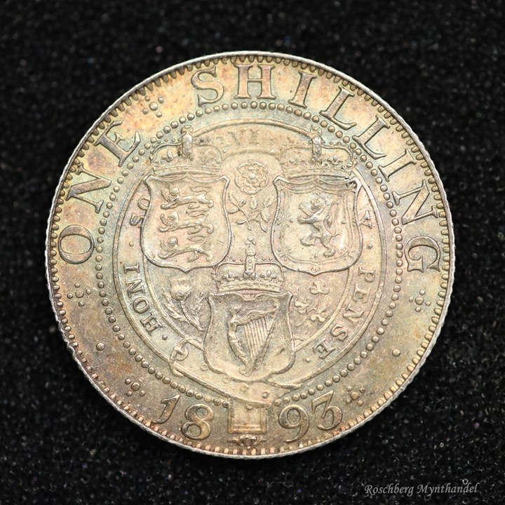 England Shilling 1893 Kv 0/01