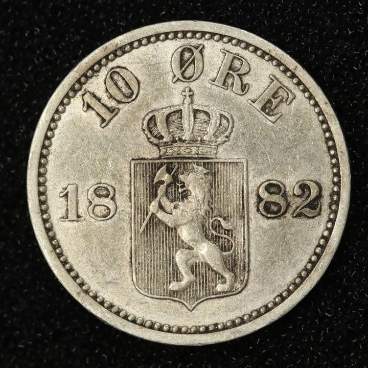10 Øre 1882 Kv 1+