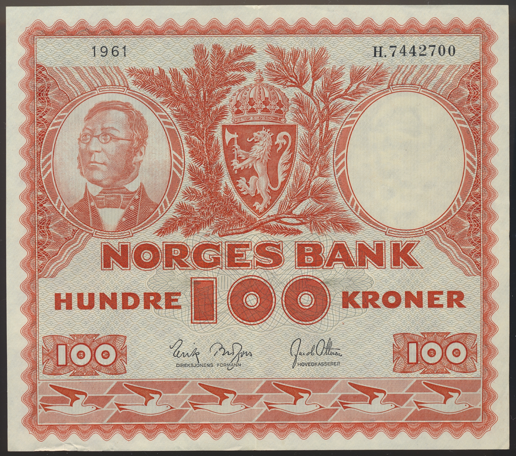 100 Kroner 1961 H Kv 1+