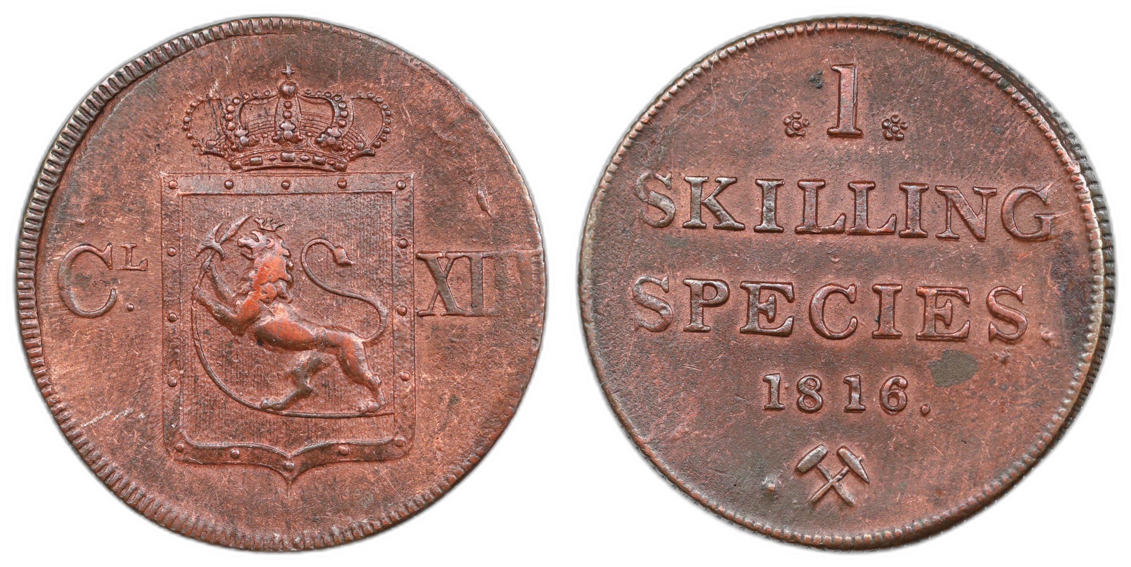 1 Skilling 1816 Kv 1+/01