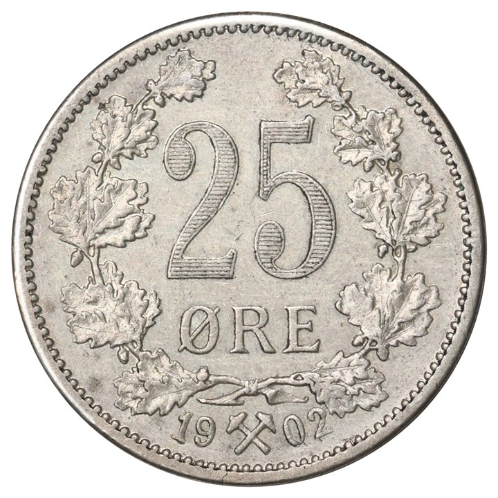 25 Øre 1902 Kv 1+ A