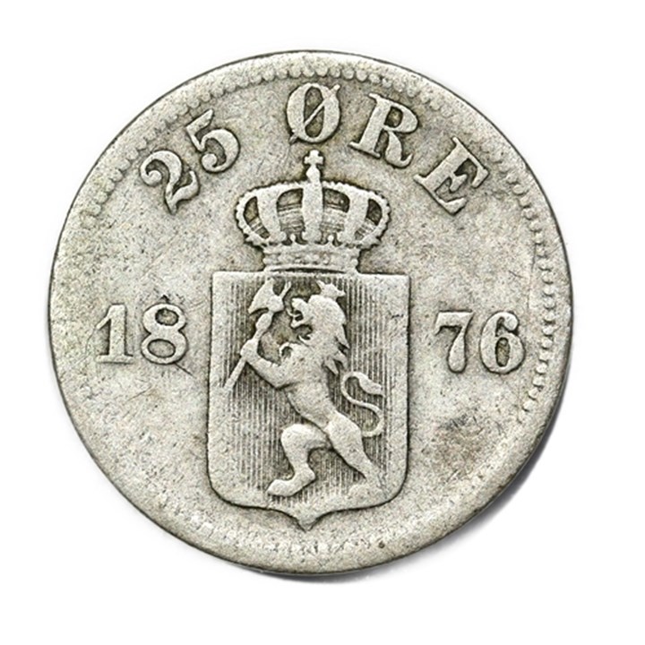 25 Øre 1876 Kv 1