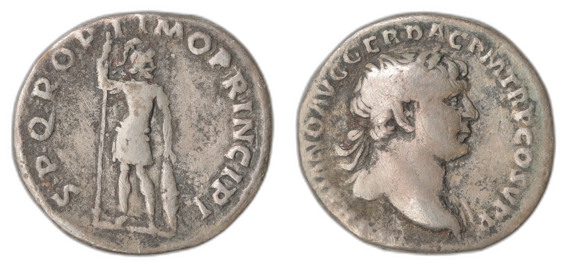 Trajan AR Denar 98-117 Kv: VF