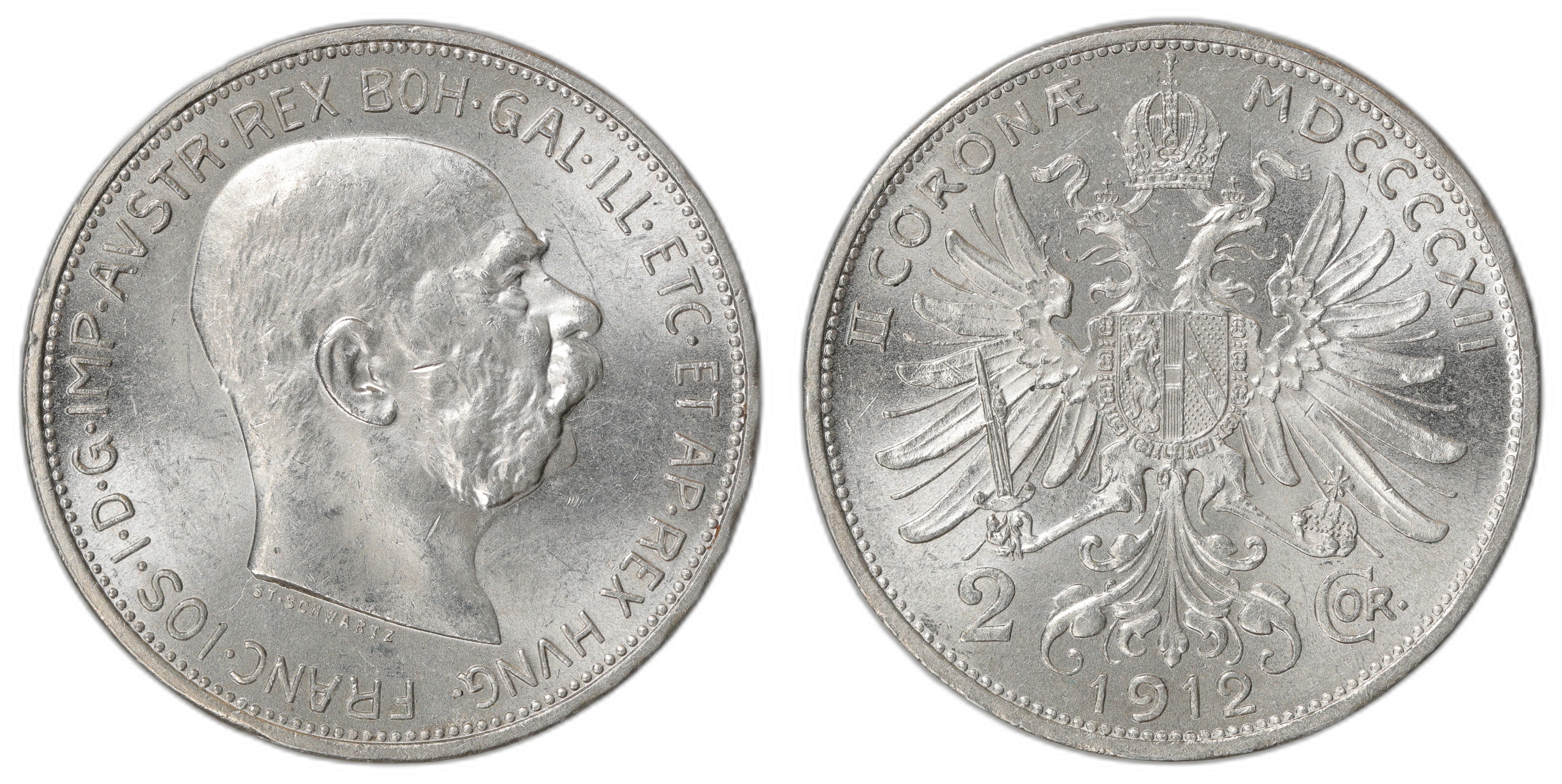 Austria 2 Corona 1912 Kv: UNC