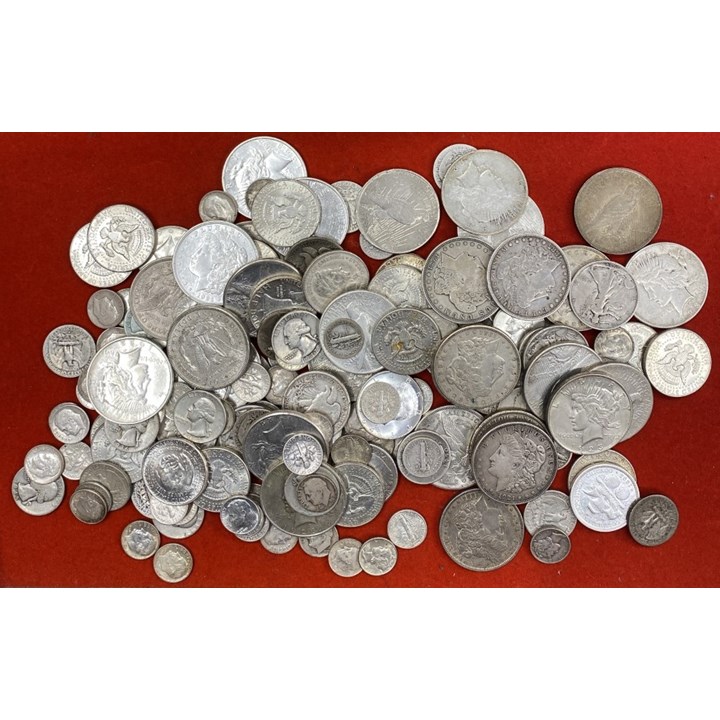 USA 1620 gram miks med 90% sølvmynter pre 1964