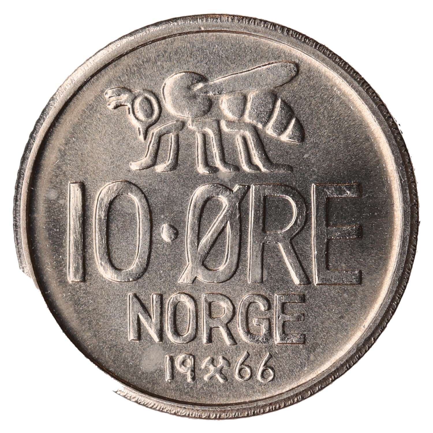 10 Øre 1966 Prakt