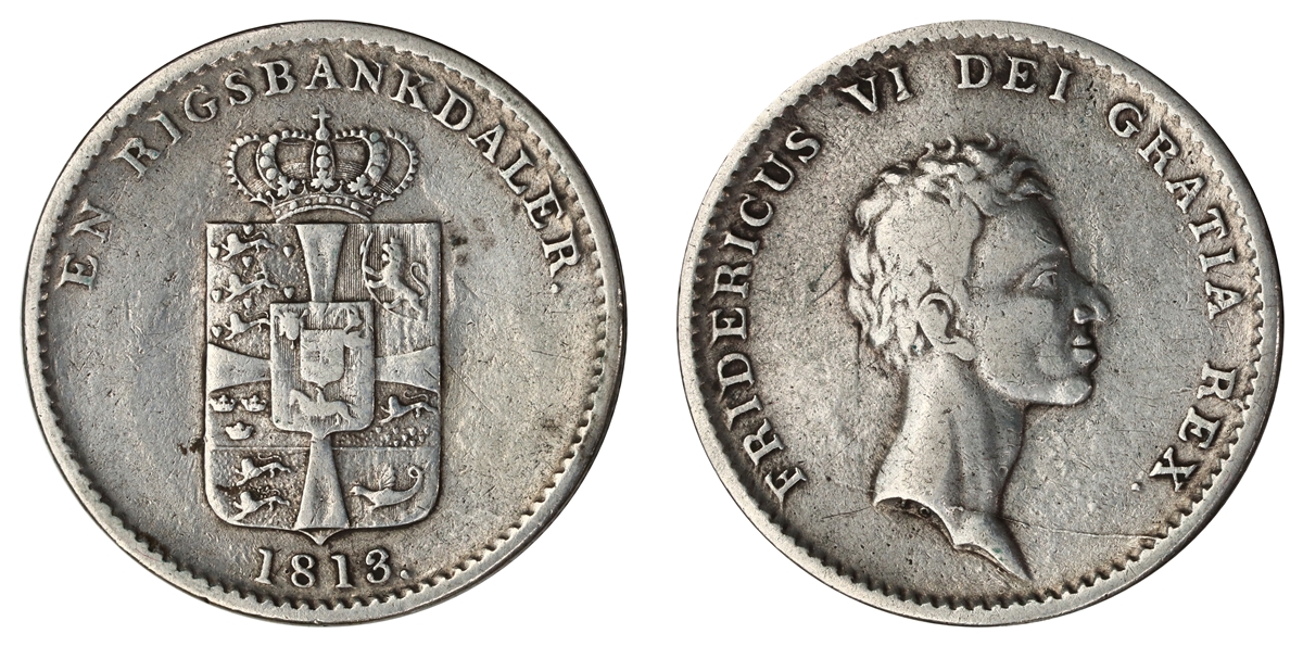 Danmark 1 Rigsdaler 1813  Kv: 1