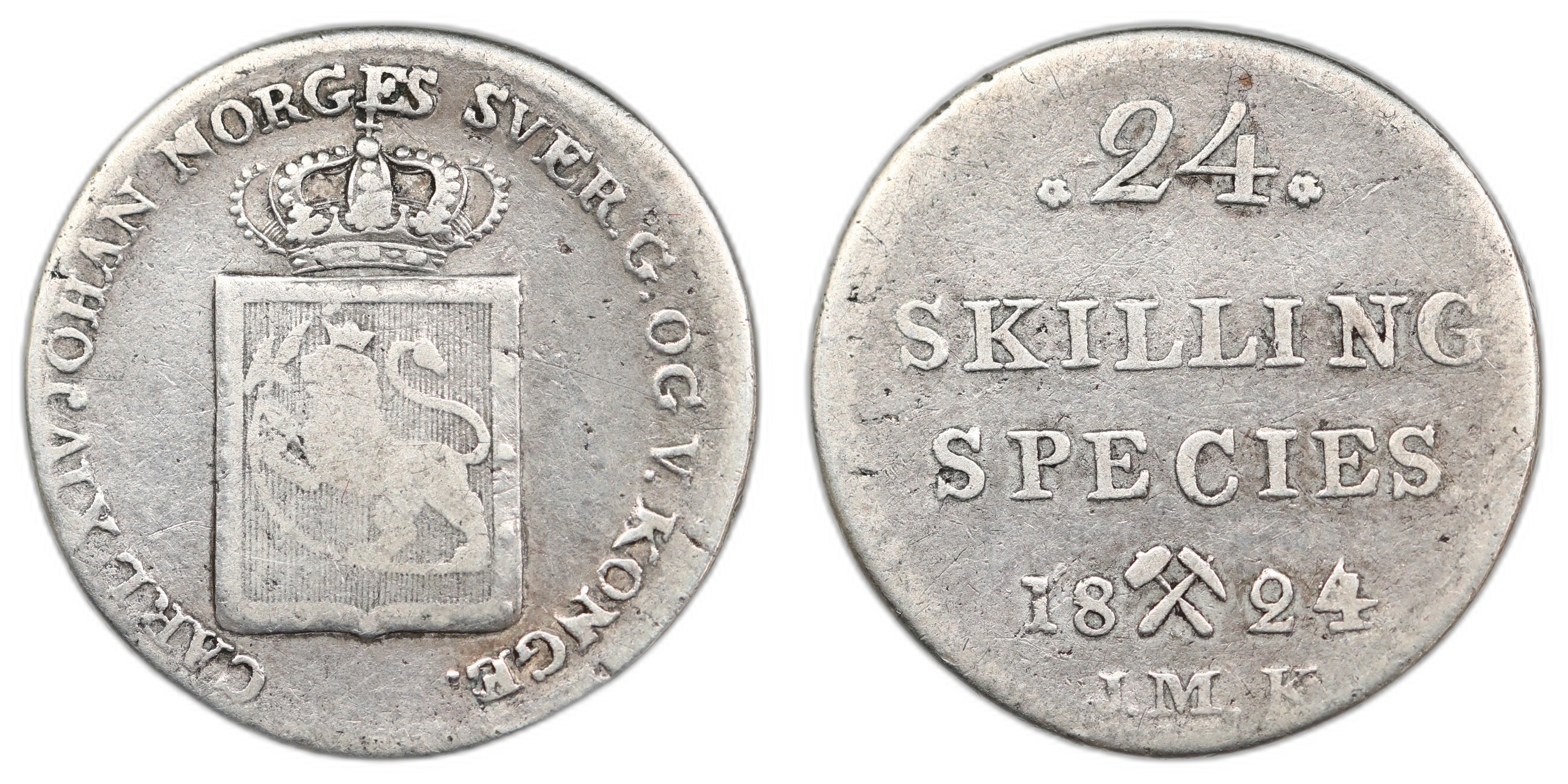 Norge 24 Skilling 1824 Kv: 1