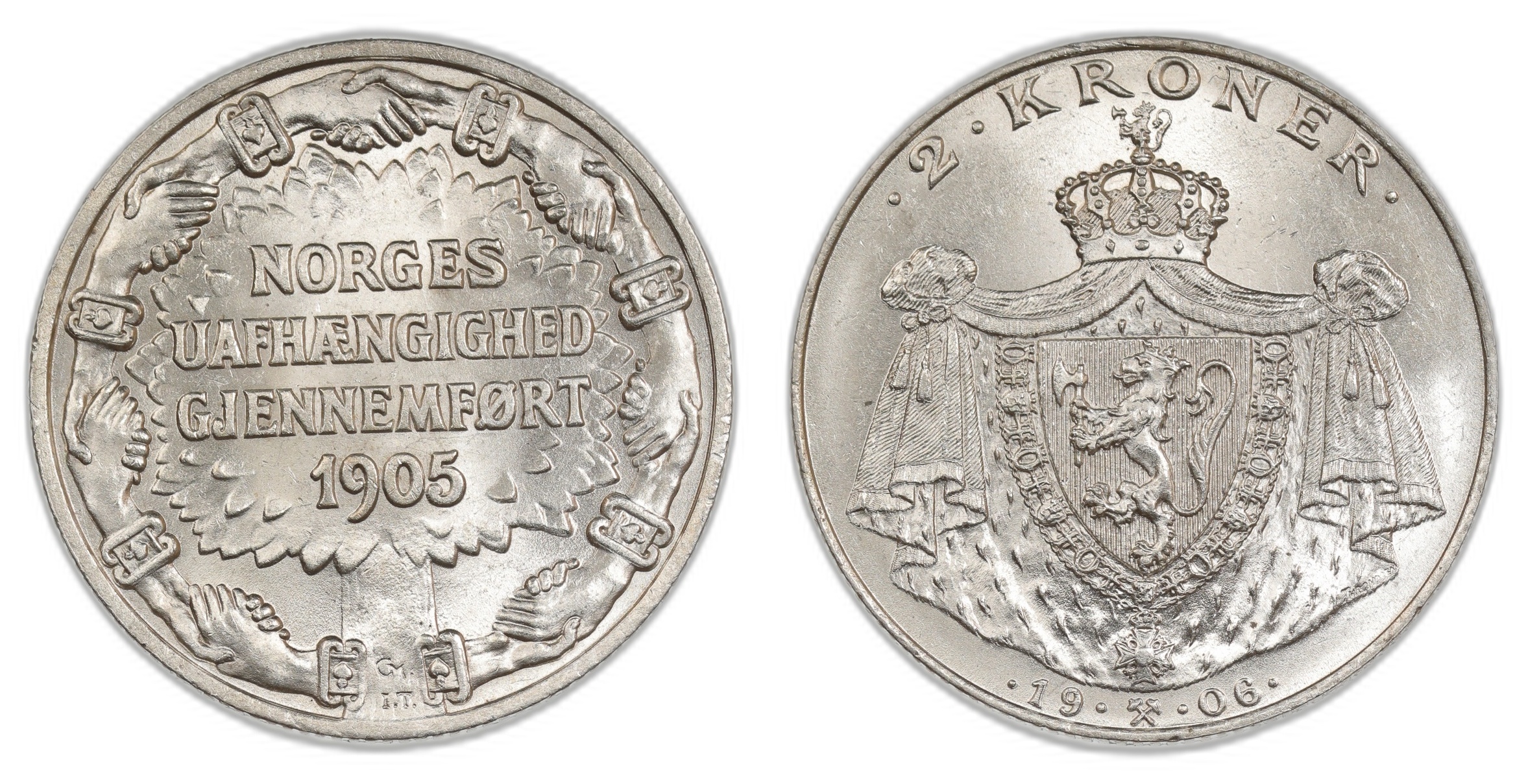 Norge 2 Kroner 1906 Kv 0