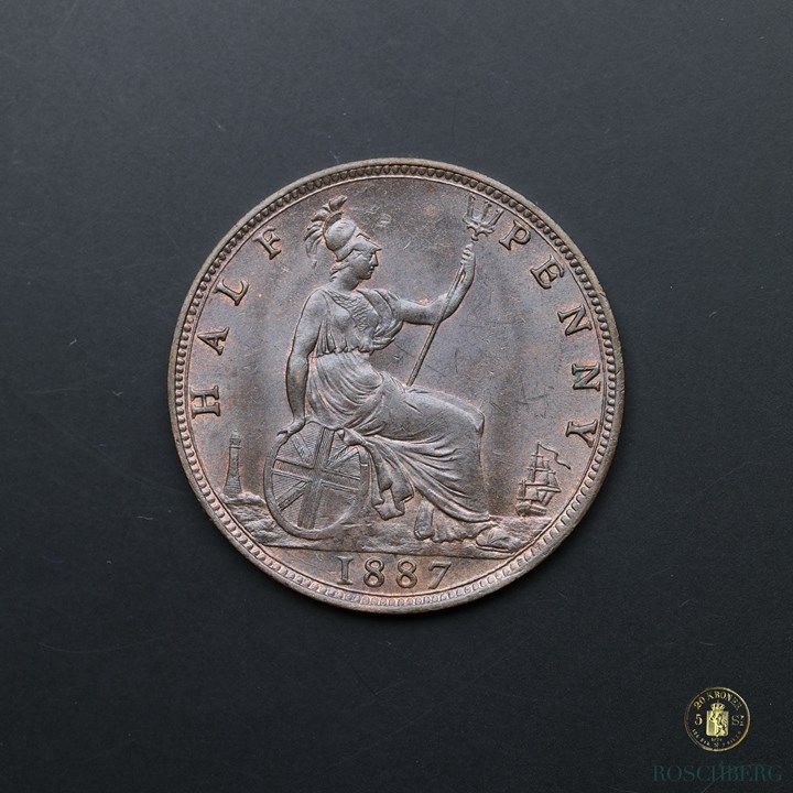Great Britain Half Penny 1887 Kv UNC