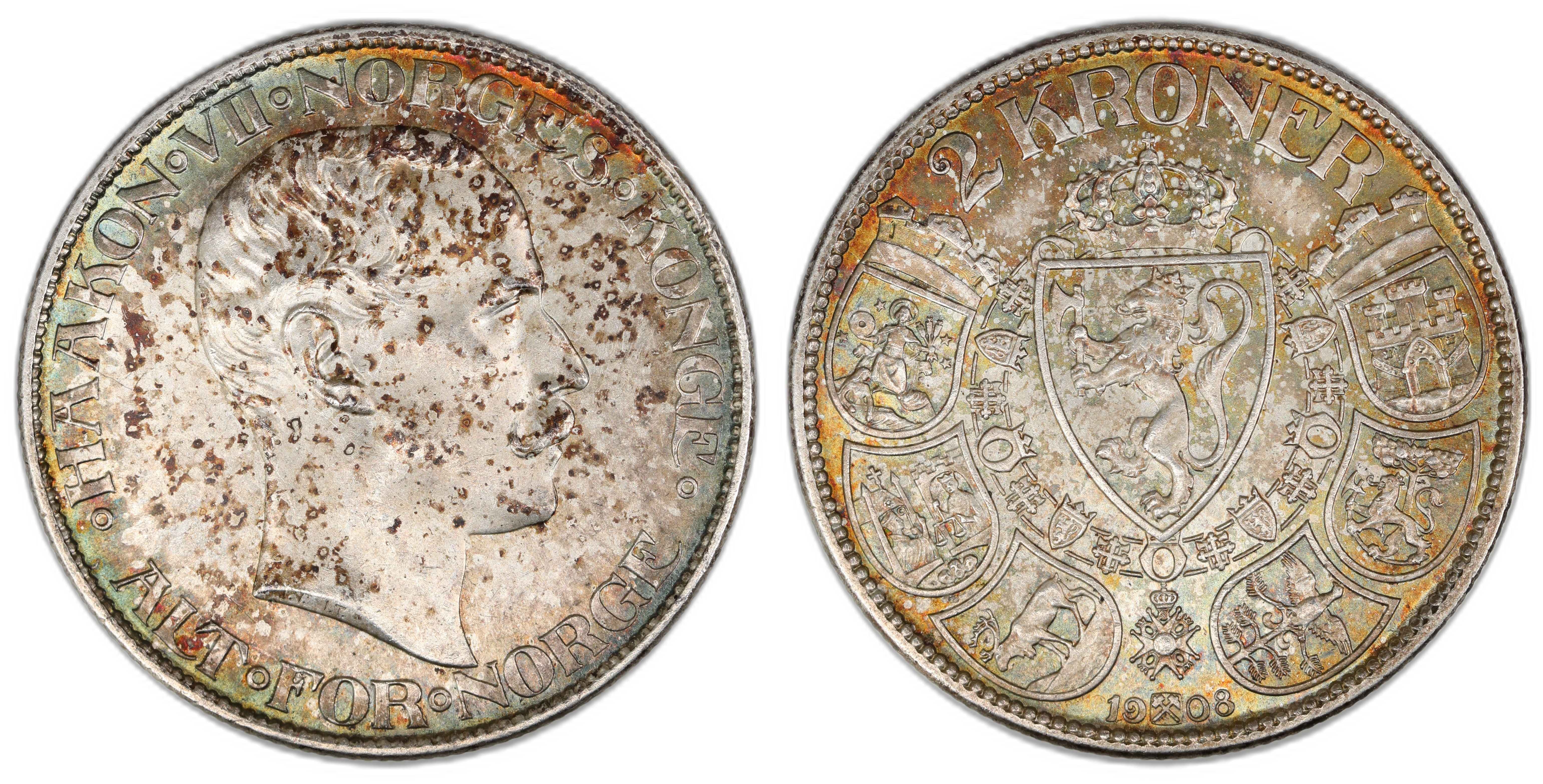 Norge 2 Kroner 1908  Kv: 0